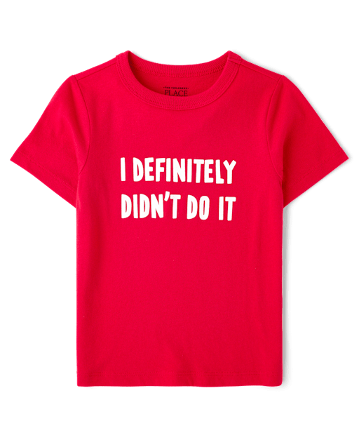 Baby And Toddler Boys Definitely Didn't Do It Graphic Tee