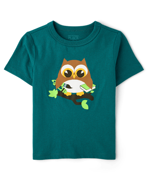 Baby And Toddler Boys Owl Graphic Tee