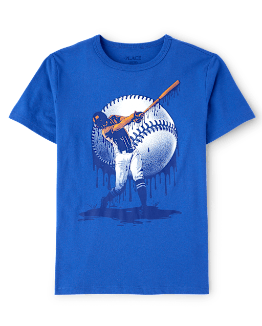 Boys Baseball Player Graphic Tee