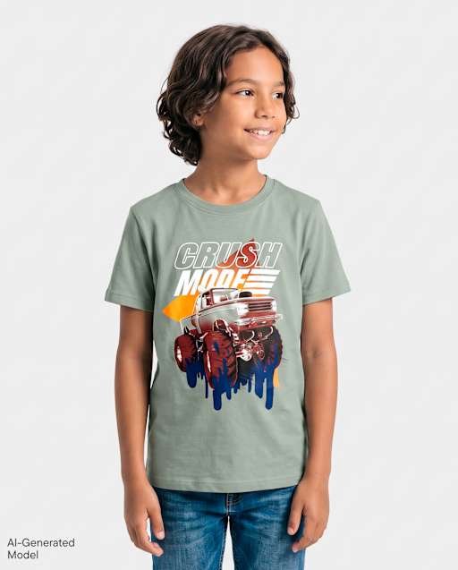 Boys Crush Monster Truck Graphic Tee