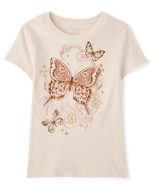Girls Butterfly Graphic Tee