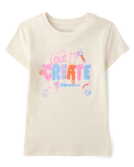 Girls School Love To Create Graphic Tee