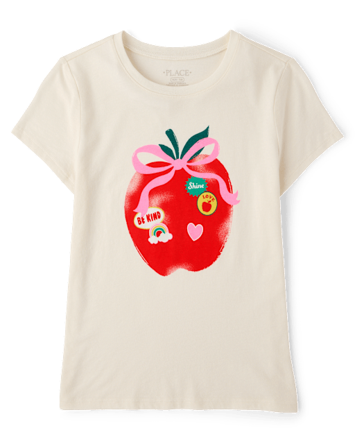 Girls Apple Graphic Tee