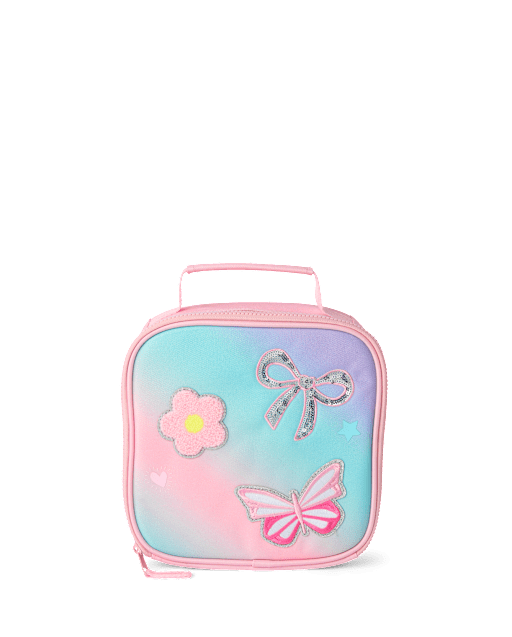 Boîte à lunch brodée à l'ombre pour petites filles