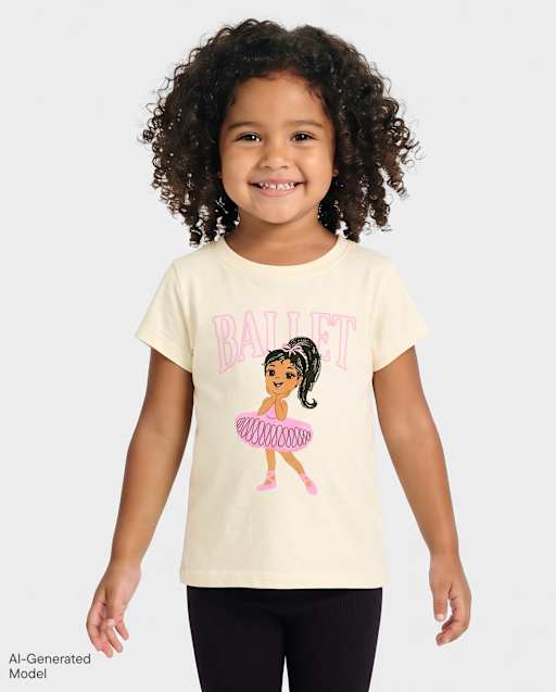 Baby And Toddler Girls Ballet Graphic Tee