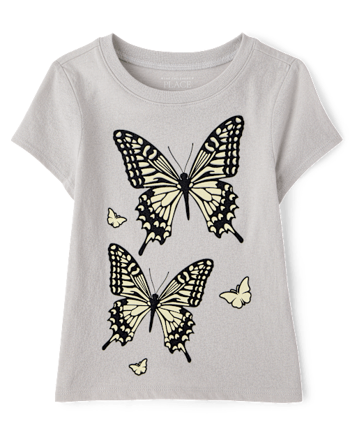 Baby And Toddler Girls Butterfly Graphic Tee