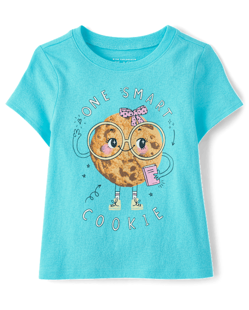 T-shirt graphique Smart Cookie pour bébés et petites filles