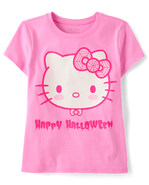 Girls Hello Kitty® Glow Halloween Graphic Tee