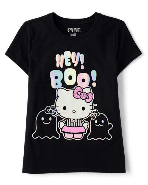 Girls Hello Kitty® Holographic Halloween Graphic Tee