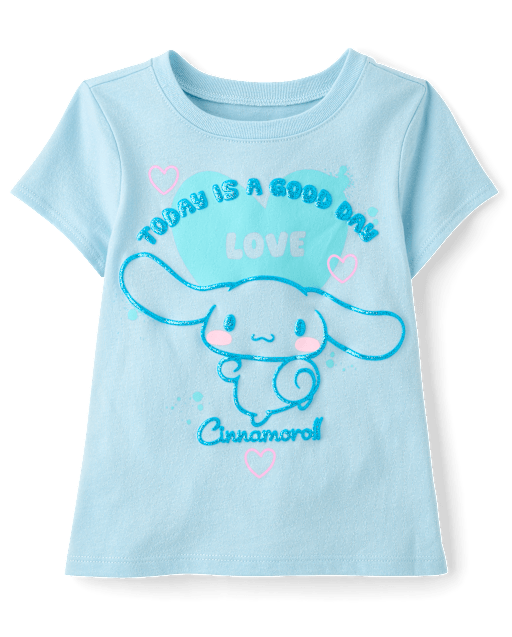 T-shirt graphique à paillettes Cinnamoroll™ pour petites filles