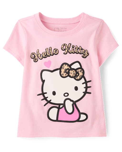 Toddler Girls Hello Kitty® Puff Print Leopard Graphic Tee