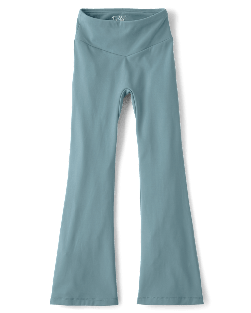 Girls Quick Dry V-Waist Flare Leggings