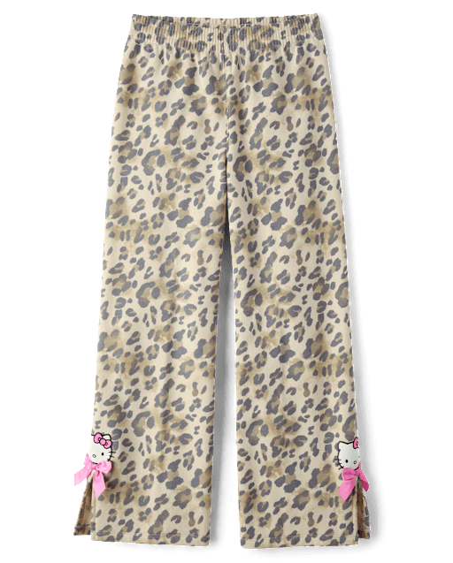 Girls Hello Kitty® And Friends Print Premium Fleece Wide Leg Sweatpants