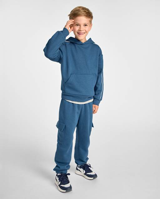 Boys Premium Fleece Cargo Jogger Pants