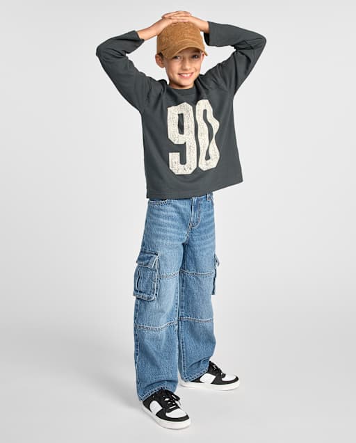 Boys Baggy Cargo Jeans