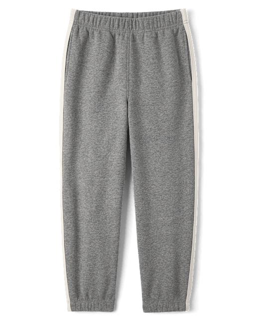 Boys Side Stripe Premium Fleece Jogger Pants