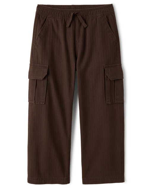 Boys Textured Baggy Pull On Cargo Pants