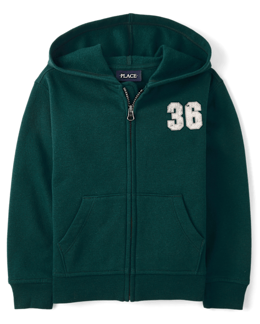 Boys Varsity Premium Fleece Zip Up Hoodie