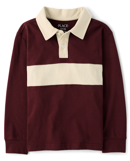Boys Colorblock Rugby Polo