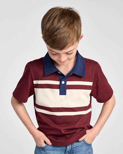 Boys Colorblock Soft Jersey Polo