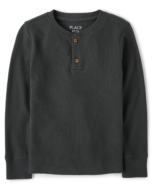 Boys Thermal Henley Top