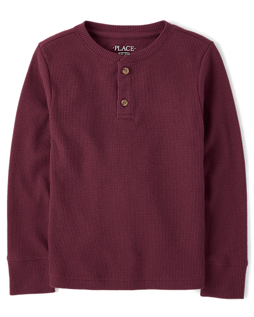 Boys Thermal Henley Top