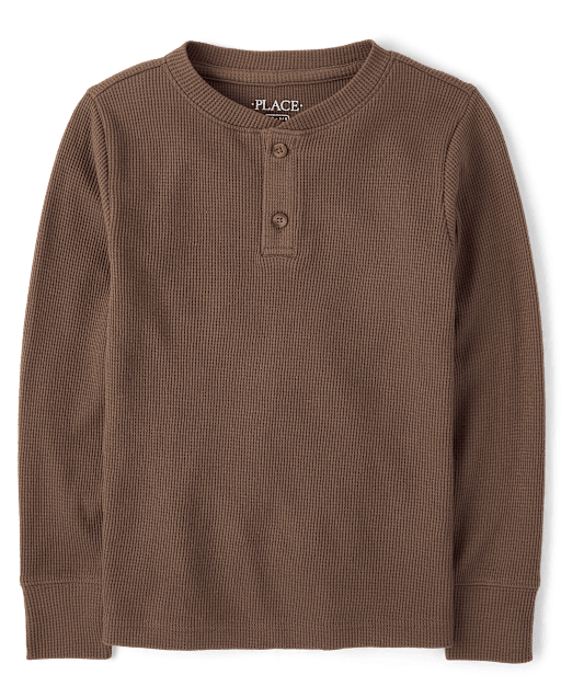 Boys Thermal Henley Top