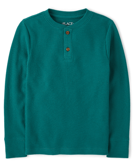 Boys Thermal Henley Top