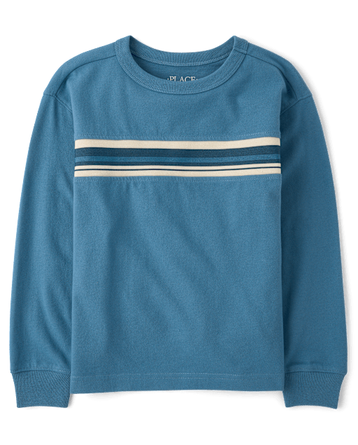 Boys Striped Sueded Top