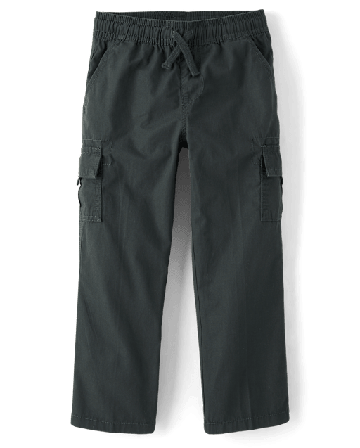Boys Poplin Pull On Cargo Pants