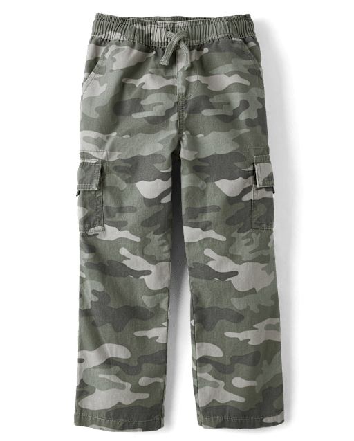 Boys Poplin Pull On Cargo Pants