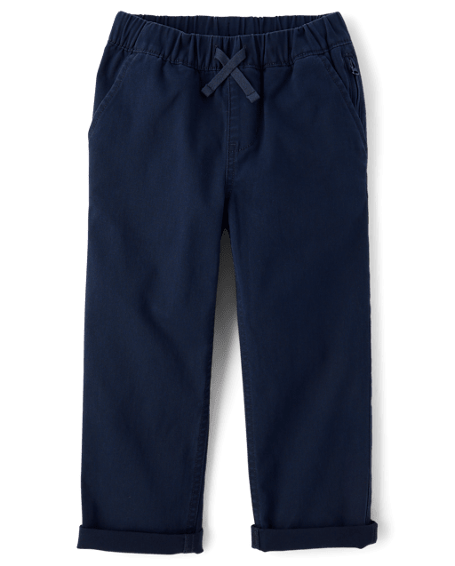 Boys Roll Cuff Pull On Chino Pants