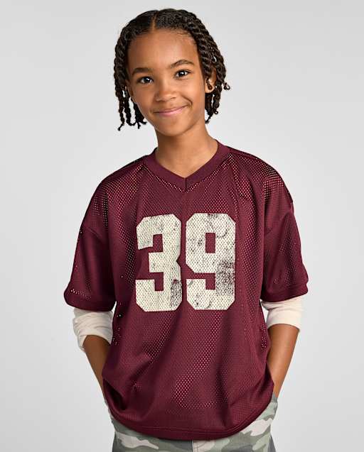 Boys Quick Dry Varsity Mesh Layered Top