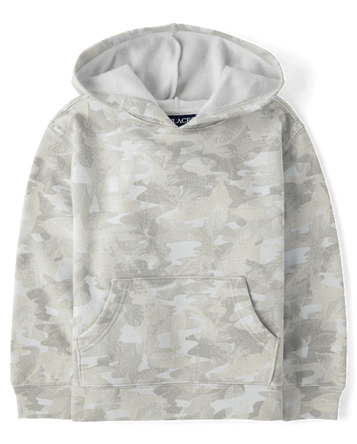 Boys Camo Premium Fleece Hoodie