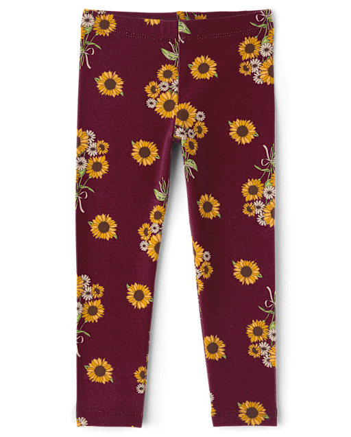 Baby And Toddler Girls Sunflower Leggings