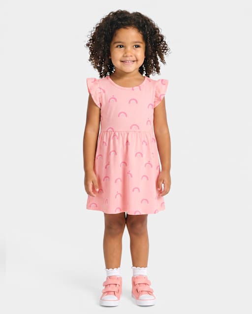 Baby And Toddler Girls Print Flutter Dress