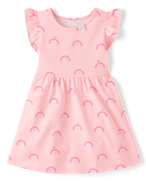 Baby And Toddler Girls Print Flutter Dress