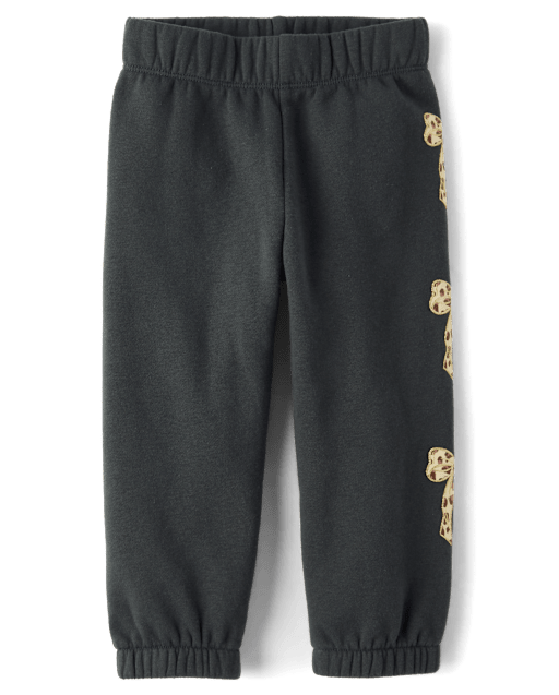 Toddler Girls Embellished Premium Fleece Jogger Pants