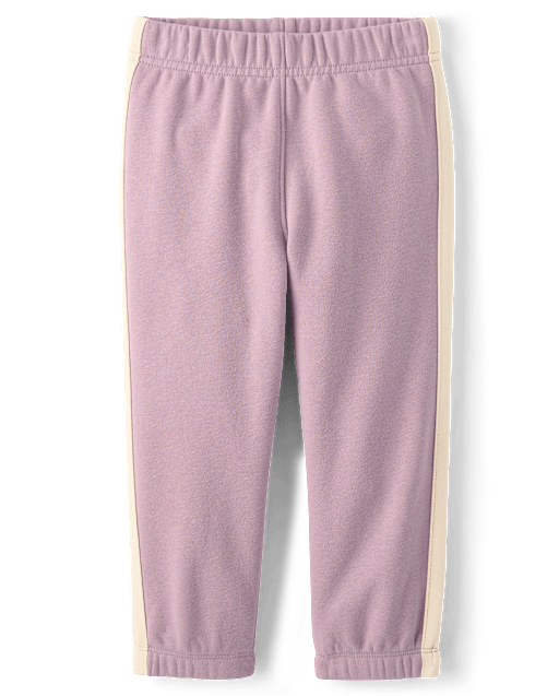 Toddler Girls Side Stripe Premium Fleece Jogger Pants