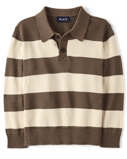 Boys Striped Rugby Sweater