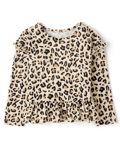 Toddler Girls Print Peplum Top