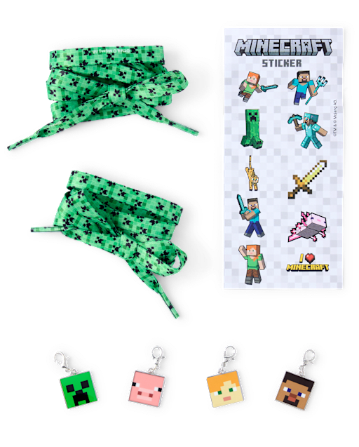 Boys Minecraft™ Shoelaces & Shoe Charm 5-Piece Set