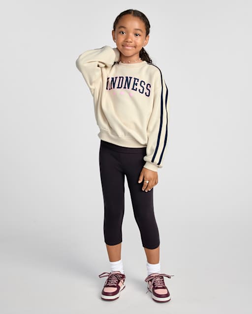 Girls Foldover Capri Leggings