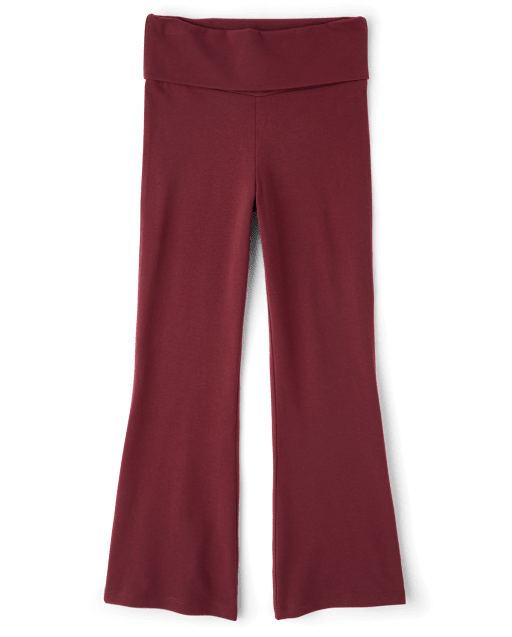 Girls Foldover Flare Leggings