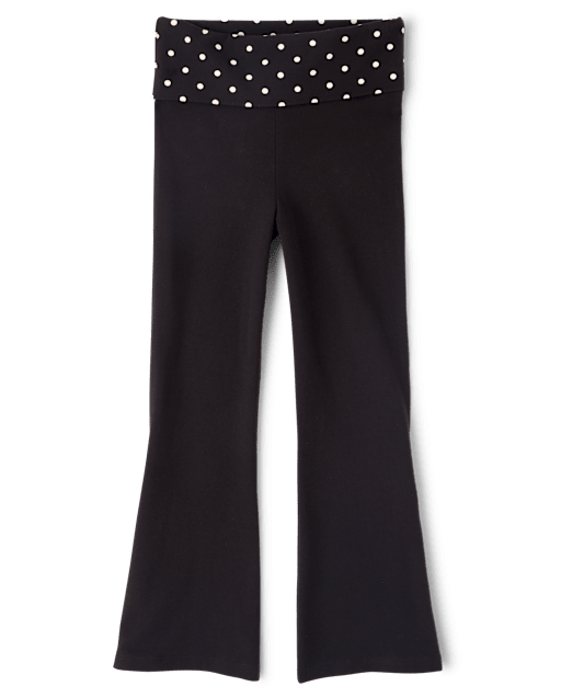 Girls Foldover Flare Leggings