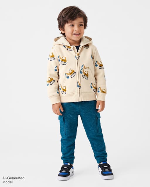 Baby And Toddler Boys Fleece Cargo Jogger Pants