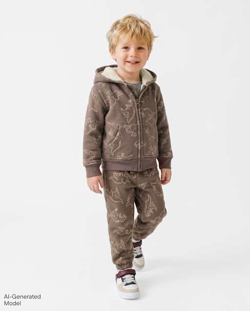 Baby And Toddler Boys Print Premium Fleece Jogger Pants
