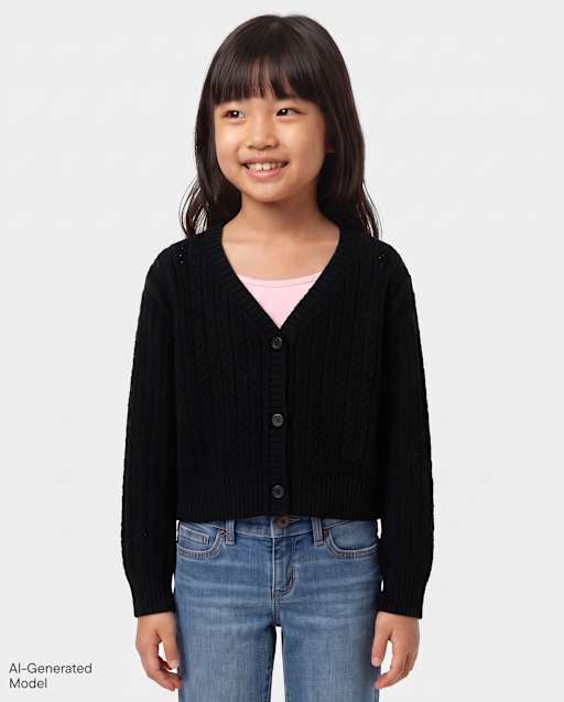 Gilet en maille pour filles
