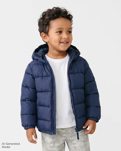 Toddler Boys Hooded Puffer Jacket