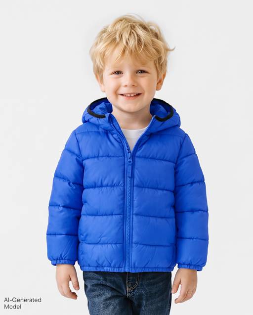 Toddler Boys Hooded Puffer Jacket